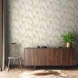 OHPOPSI Laid Bare Wallpaper Berry Dot Colourway Flax Lifestyle Image