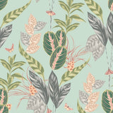 OHPOPSI Laid Bare Wallpaper Spirit Colourway Viridian Tile Image