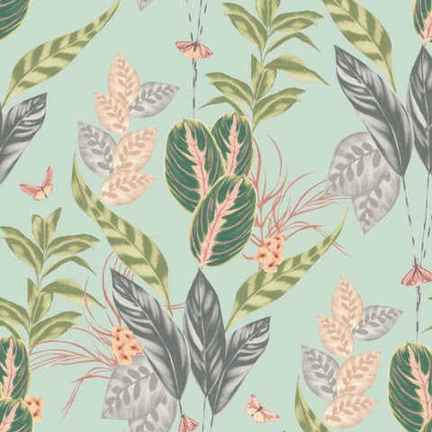 OHPOPSI Laid Bare Wallpaper Spirit Colourway Viridian Tile Image