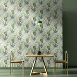 OHPOPSI Laid Bare Wallpaper Spirit Colourway Viridian Lifestyle Image