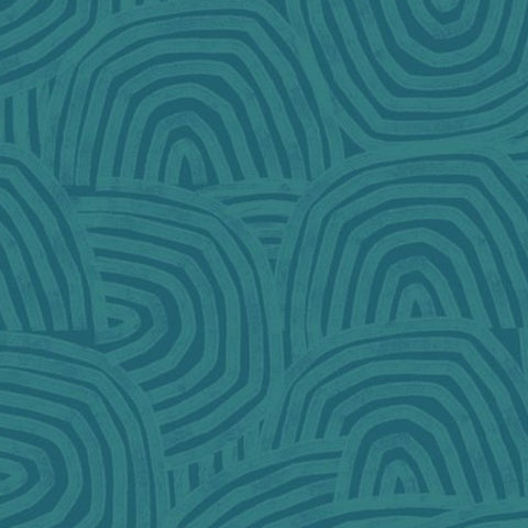OHPOPSI Wallpaper Venation Colourway Teal Close Up Image