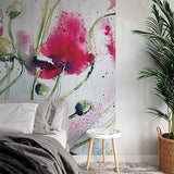 Wall Mural | Poppies Watercolour  (bedroom)