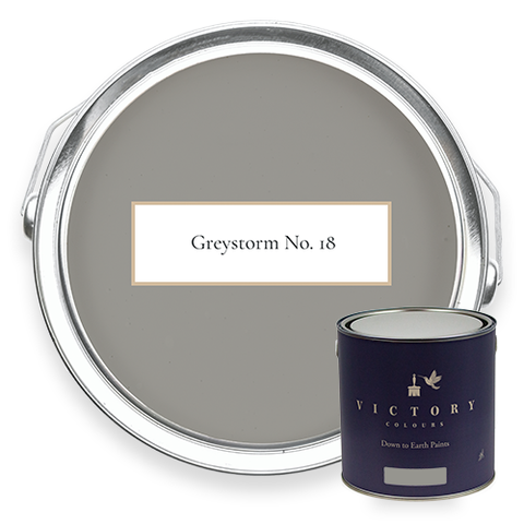 Victory Colours Greystorm No. 18 eco paint with tin