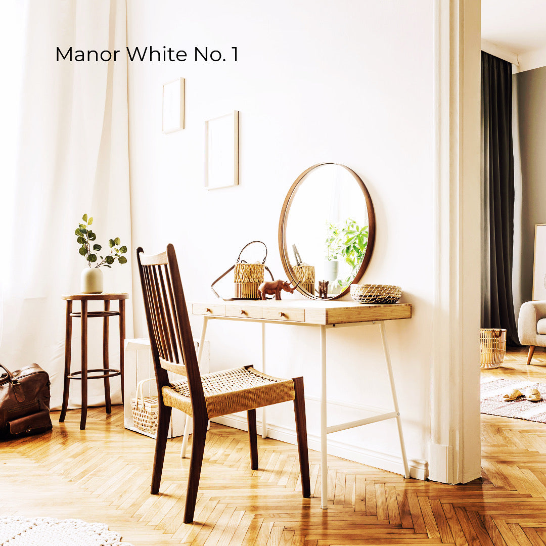 Manor White creamy white eco paint hall office Image