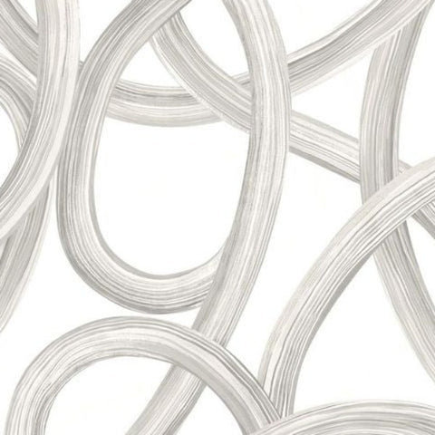 OHPOPSI Laid Bare Wallpaper Twisted Geo Colourway Silver Tile Image