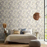 OHPOPSI Laid Bare Wallpaper Hummingbird Colourway Flint Lifestyle Image