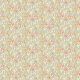 OHPOPSI Laid Bare Wallpaper Pomegranate Trail Colourway Parchment Full Wall Image