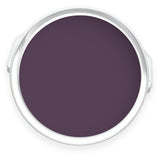 Tin of About Damson dark purple eco paint