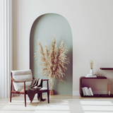 Living room painted in Aged Cedar warm greige eco paint