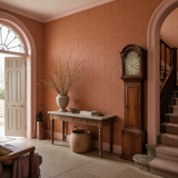 Paintable textured wallpaper in a hallway, Egon RD80029, painted in American Tan