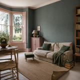Paintable textured wallpaper in a morning room, Marble RD974, painted in Katniss