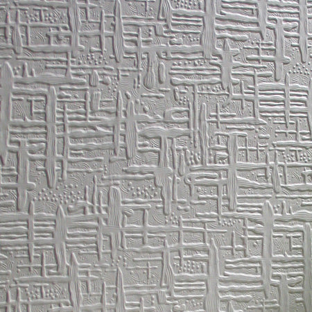 Flat swatch of Anaglypta Supaglypta Edward RD0602 paintable textured wallpaper, showing the woven texture repeat - Tile Image