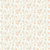 OHPOPSI Laid Bare Wallpaper Pomegranate Trail Colourway Blossom Full Wall Image