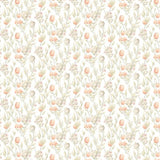 OHPOPSI Laid Bare Wallpaper Pomegranate Trail Colourway Blossom Full Wall Image