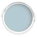 Tin of Blackbird's Egg light blue grey eco paint