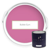 Two tins of Bubble Gum pastel pink eco paint from Victory Colours