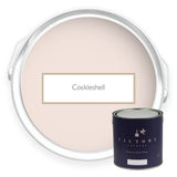Two tins of Cockleshell cream eco paint from Victory Colours