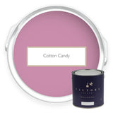 Two tins of Cotton Candy pink eco paint from Victory Colours