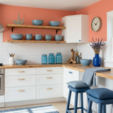 Room painted in Crab Pot orange eco paint