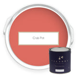 Two tins of Crab Pot orange eco paint from Victory Colours