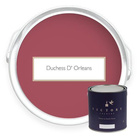 Two tins of Duchesse D'Orleans pink eco paint from Victory Colours