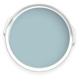 Tin of Eucalyptus blue green eco paint