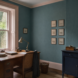 Paintable textured wallpaper in an office, Folded Paper RD80028, painted in Hummingbird