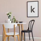 Room painted in Foxglove pale dusky pink eco paint