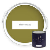 Two tins of Freaky Leaves green eco paint from Victory Colours