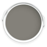 Tin of Greystorm platinum grey eco paint