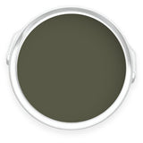 Tin of Groni dark green eco paint