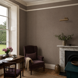 Paintable textured wallpaper in a morning room, Hamnett RD393, painted in Baby Otter