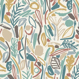 OHPOPSI Wallpaper Verdure Colourway Teal & Cinnamon Close Up Image