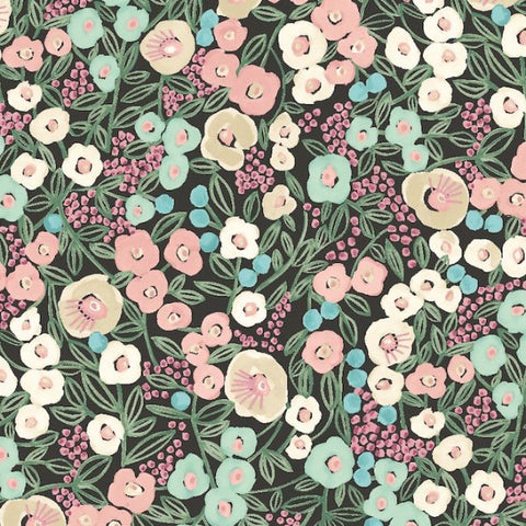 OHPOPSI Wallpaper Flora Ditsy Colourway Midnight Close Up Image