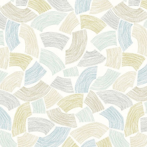 OHPOPSI Wallpaper Elements Colourways Duckegg & Linen Close Up Image
