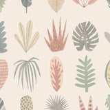 OHPOPSI Wallpaper Leaf Boogie Colourway Linen Tile Image