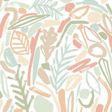 OHPOPSI Wallpaper Verdure Colourway Sage & Apricot Tile Image