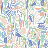 OHPOPSI Wallpaper Verdure Colourway Periwinkle Close Up Image