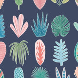 OHPOPSI Wallpaper Leaf Boogie Colourway Ink Twist Tile Image