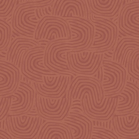 OHPOPSI Wallpaper Venation Colourway Rust Close Up Image