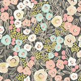 OHPOPSI Wallpaper Flora Colourway Midnight Blush Tile Image