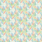 OHPOPSI Wallpaper Glasshouse Colourway Coral & Mint Full Wall Image