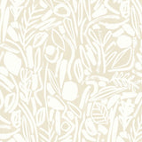 OHPOPSI Wallpaper Verdure Colourway Linen Close Up Image