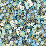 OHPOPSI Wallpaper Flora Ditsy Colourway Cerulean Close Up Image