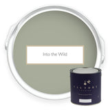 Two tins of Into The Wild dark green eco paint from Victory Colours