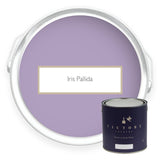 Two tins of Iris Pallida lilac eco paint from Victory Colours