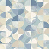 OHPOPSI Laid Bare Wallpaper Orb Colourway Copenhagen Blue Tile Image