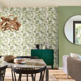 OHPOPSI Laid Bare Wallpaper Orb Colourway Thyme Lifestyle Image