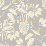 OHPOPSI Laid Bare Wallpaper Hummingbird Colourway Flint Tile Image