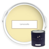 Two tins of Lemoncello yellow eco paint from Victory Colours